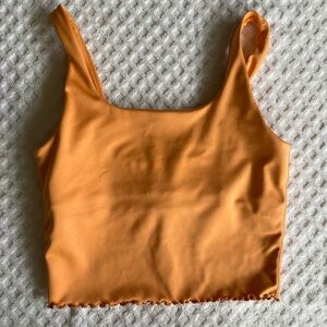 IVL Collective Crop Tank Lettuce Hem Cantaloupe Size 6